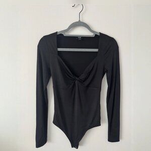 New WO Tags - Express Body Contour Twist Front Thong Bodysuit - Small